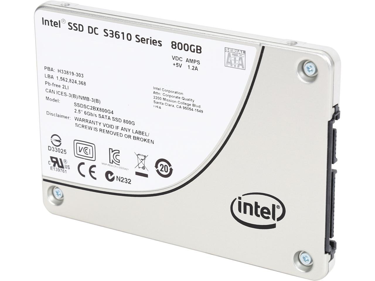Intel Dc S3610 Ssdsc2Bx800G401 2.5" 800Gb Sata Iii Mlc Business Solid State Drive