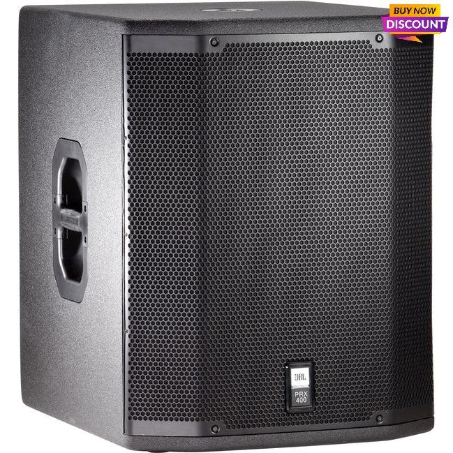 JBL Professional PRX418S Indoor Pole Mount, Floor Standing Woofer - 1600 W RMS - Black