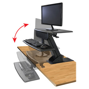 Kantek Desk Mount for Monitor, Keyboard - Black STS800