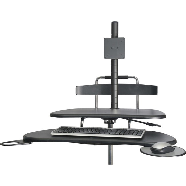 Kantek Mobile Height Adjustable Computer Workstations - With LCD Monitor Mount Pole STS240