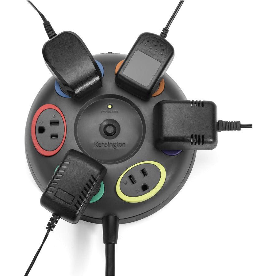 Kensington K62634Na Surge Protector Black 6 Ac Outlet(S) 4.8 M