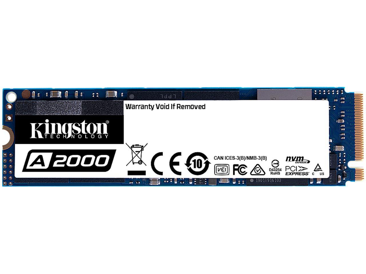 Kingston A2000 500Gb M.2 Pcie Gen 3.0 X 4 Lanes Solid State Drive (3D Tlc Nand)