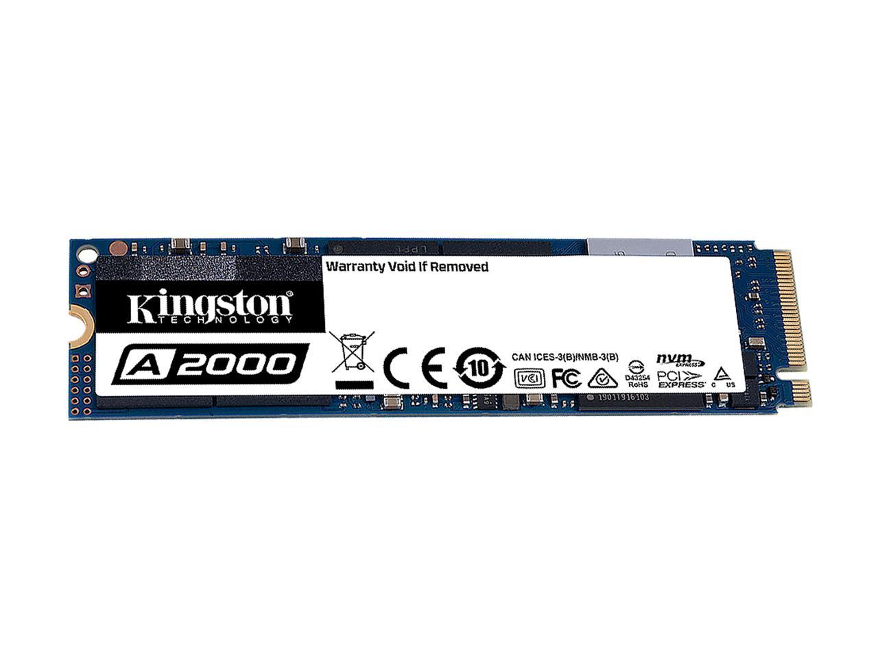 Kingston A2000 500Gb M.2 Pcie Gen 3.0 X 4 Lanes Solid State Drive (3D Tlc Nand)