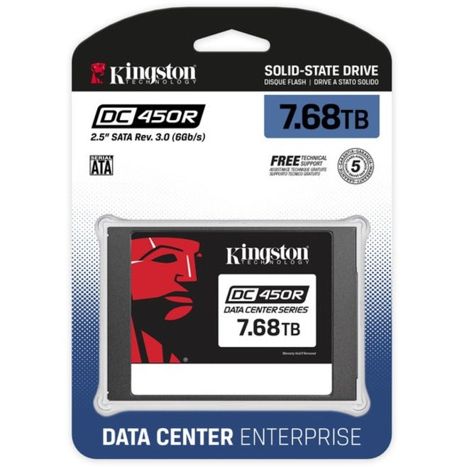 Kingston DC450R 7.68 TB Solid State Drive - 2.5 Internal - SATA (SATA/600) - Read Intensive" SEDC450R/7680GBK