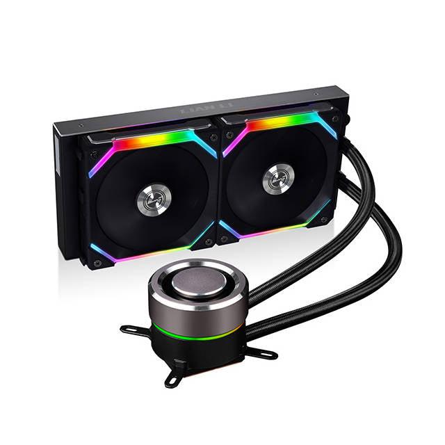 Lian Li Galahad Aio 240 Rgb Uni Fan Sl120 Edition Black , Dual 120Mm Addressable Rgb Fans Aio Cpu Liquid Cooler-Ga-240Slb