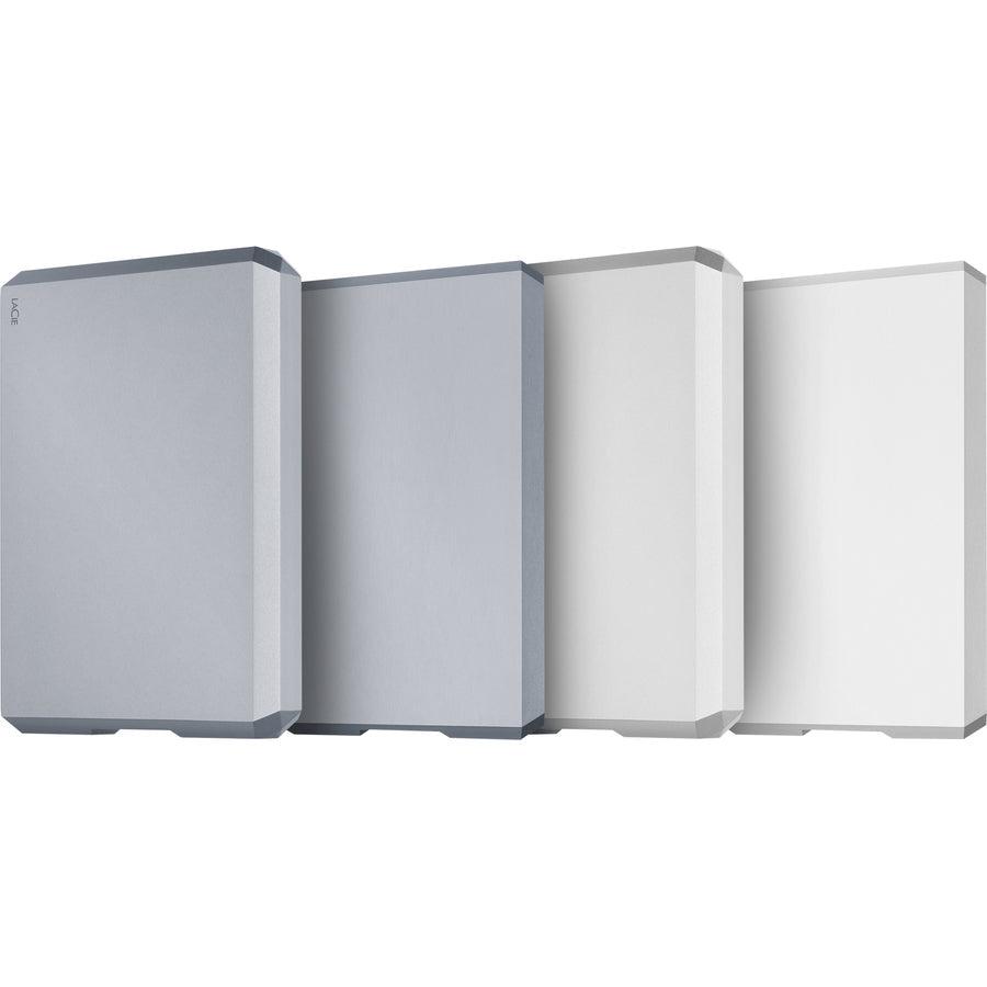 Lacie Mobile Drive 5Tb External Hard Drive Portable Hdd - Moon Silver Usb-C Usb 3.0, For Mac And Pc Desktop, 1 Month Adobe Cc (Sthg5000400)