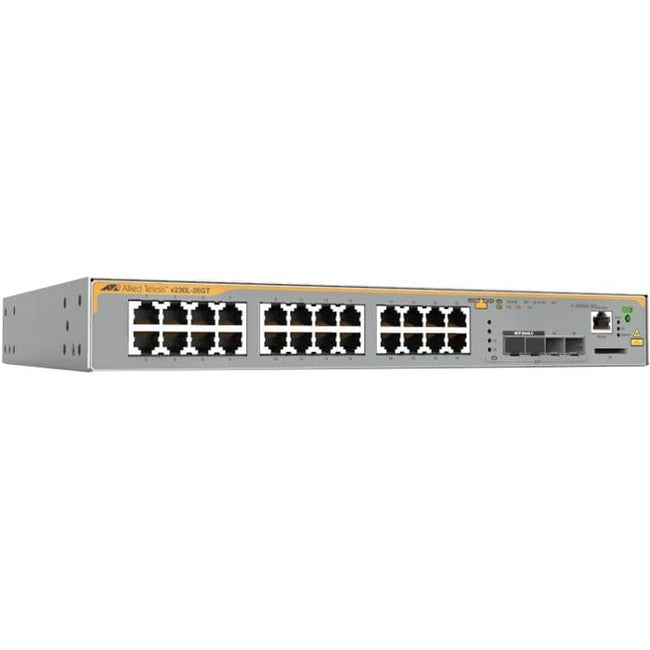 Layer 3 Managed Switch - 24 Port Gigabit Ethernet Fanless | TecisoftUK AT-X230L-26GT-10