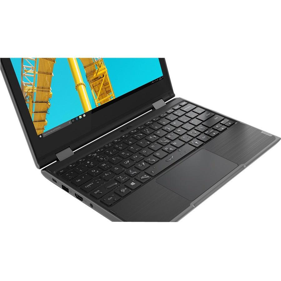 Lenovo 300E Hybrid (2-In-1) 29.5 Cm (11.6") Touchscreen Hd Intel® Celeron® N 4 Gb Lpddr4-Sdram 64 Gb Emmc Wi-Fi 5 (802.11Ac) Windows 10 Pro Black 81M900Caus