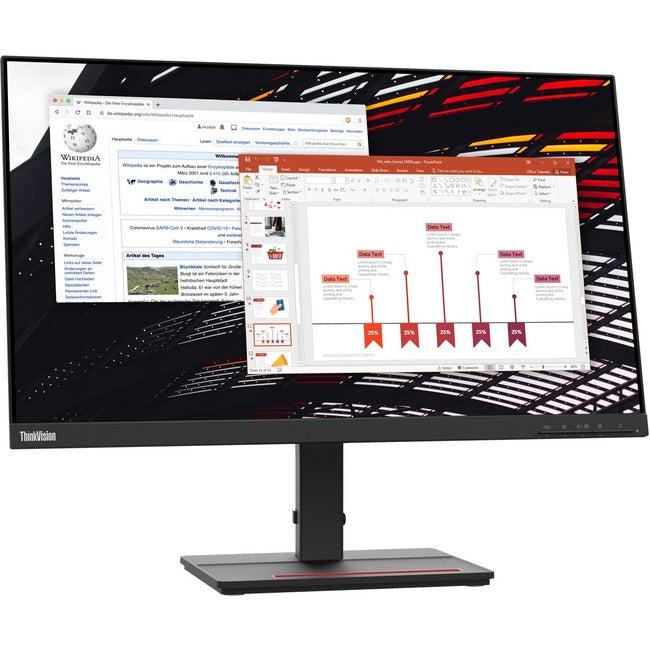 Lenovo ThinkVision S24e-20 24 Class Full HD LCD Monitor - 16:9 - Raven Black" 62AEKAT2US