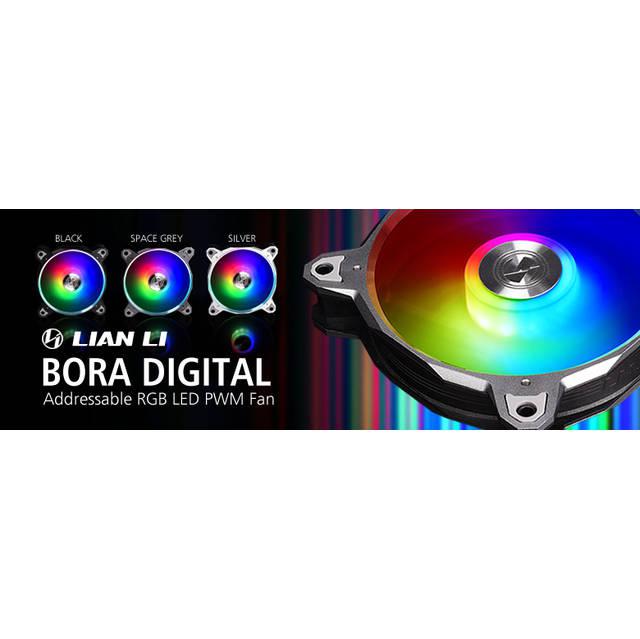 Lian Li Bora Digital-3 Gray Color Argb 120Mm Led Pwm (3Pcs, Gray)