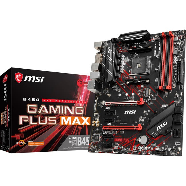 MSI B450 GAMING PLUS MAX Desktop Motherboard - AMD B450 Chipset - Socket AM4 - ATX B450GPLMAX