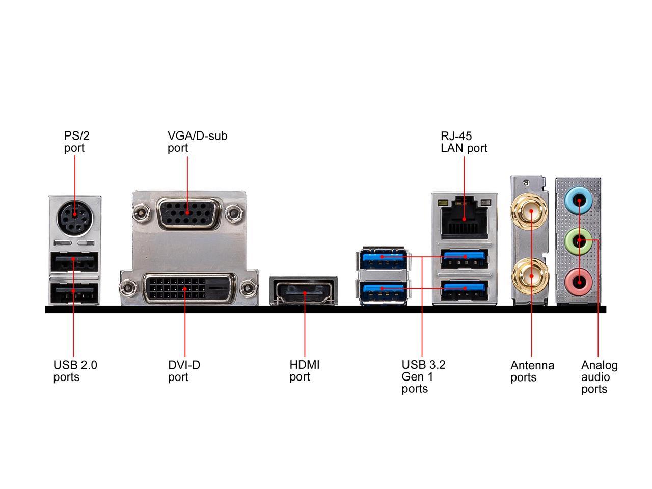 Msi B460M Pro-Vdh Wifi Lga 1200 Intel B460 Micro Atx Intel Motherboard