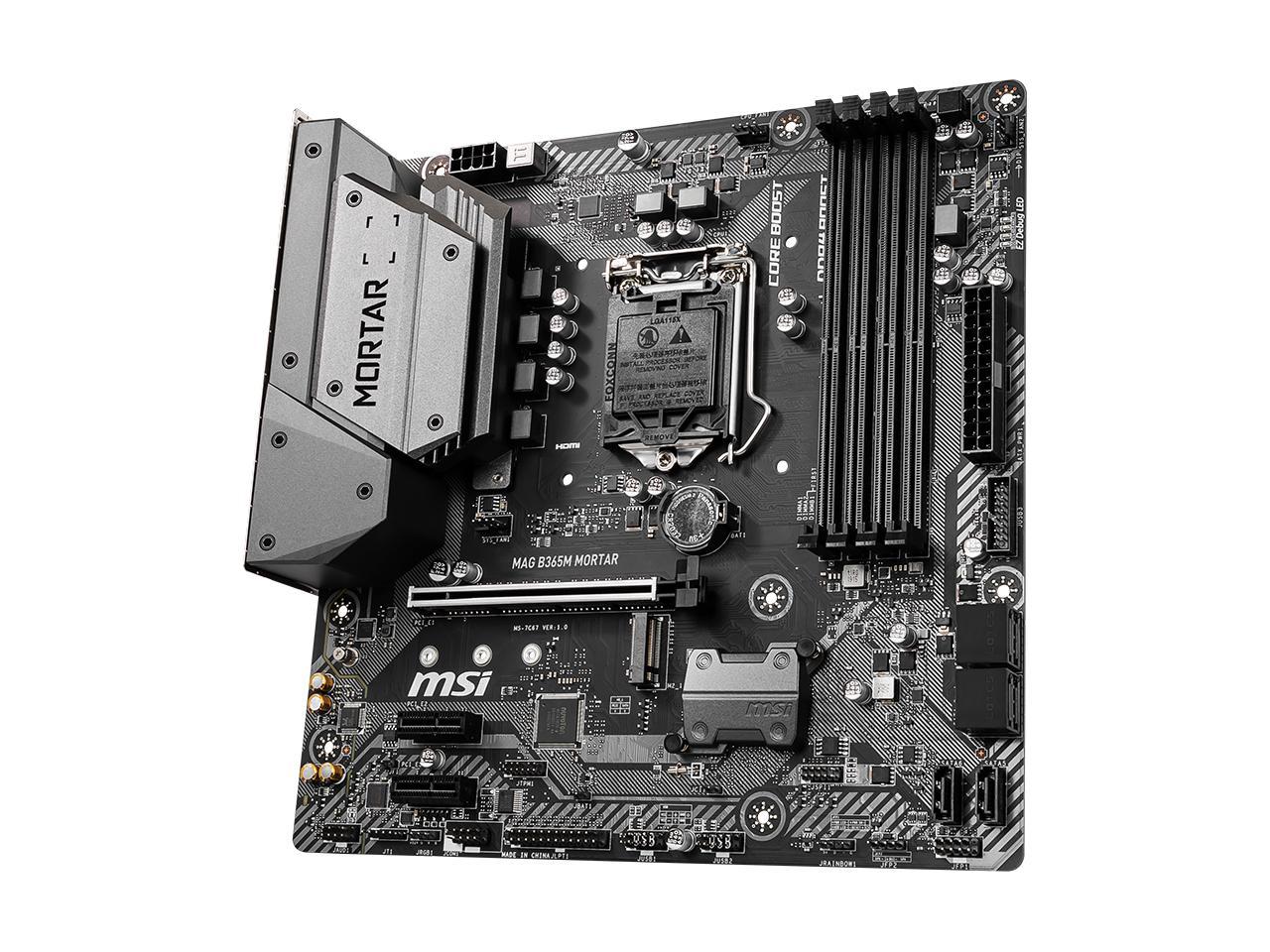 Msi Mag B365M Mortar Lga 1151 Intel B365 Sata 6Gb/S Micro Atx Intel Motherboard