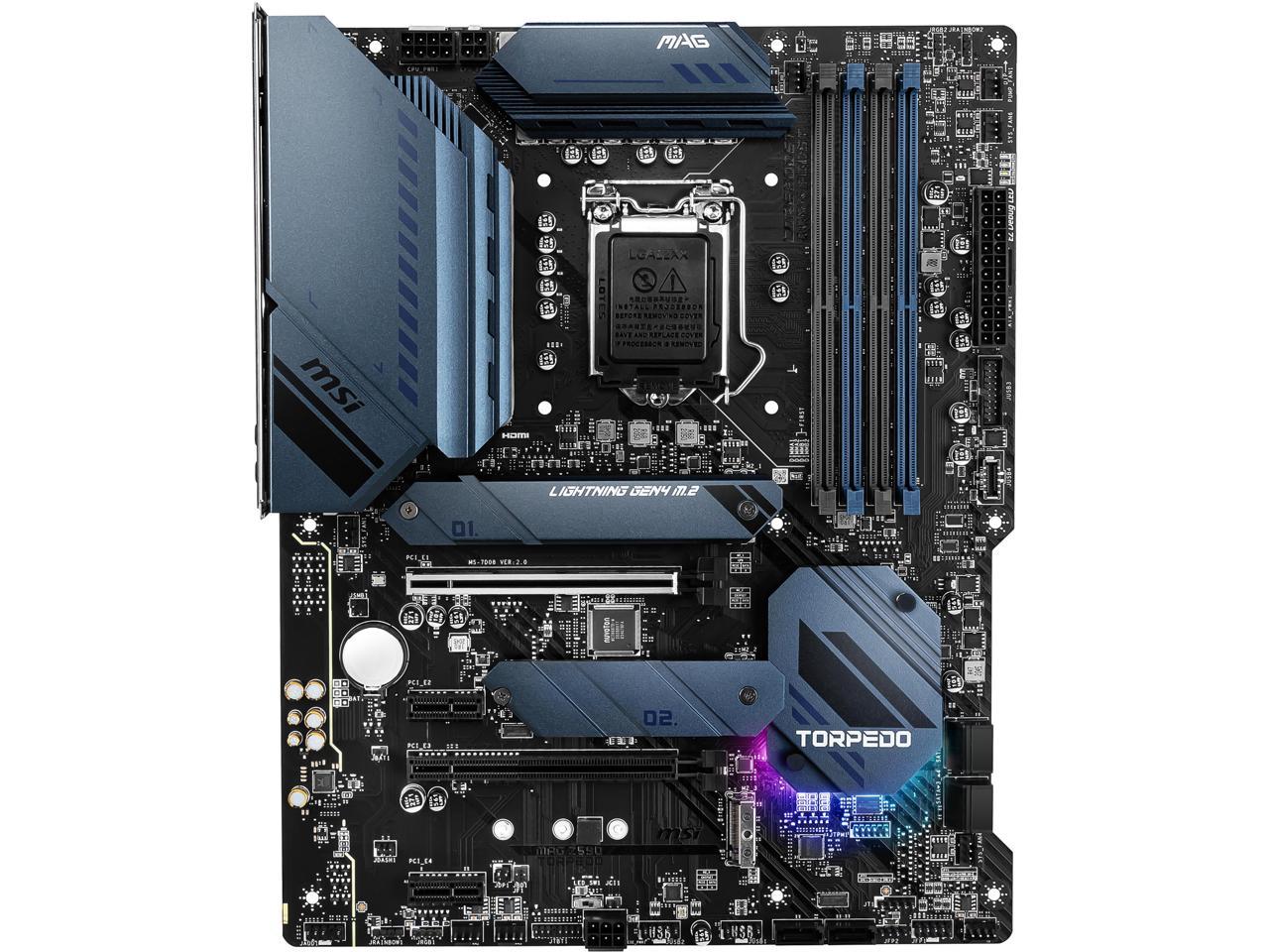 Msi Mag Z590 Torpedo Lga 1200 Intel Z590 Sata 6Gb/S Atx Intel Motherboard