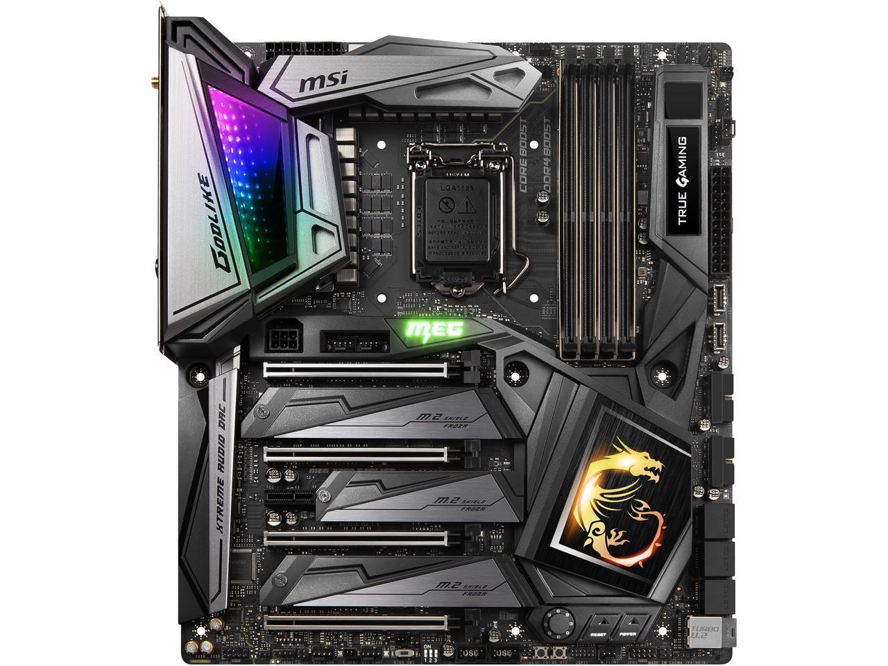 Msi Meg Z390 Godlike Lga 1151 (300 Series) Intel Z390 Sata 6Gb/S Usb 3.1 Extended Atx Intel Motherboard