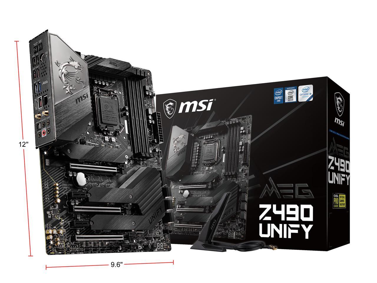 Msi Meg Z490 Unify Lga 1200 Intel Z490 Sata 6Gb/S Atx Intel Motherboard