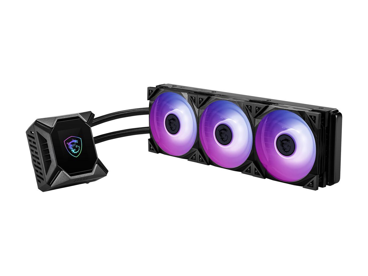Msi Mpg Series Coreliquid K360, Rgb Cpu Liquid Cooler (Aio): Customizable Lcd Screen Design, 360Mm Radiator, Triple 120Mm Rgb Pwm Fans