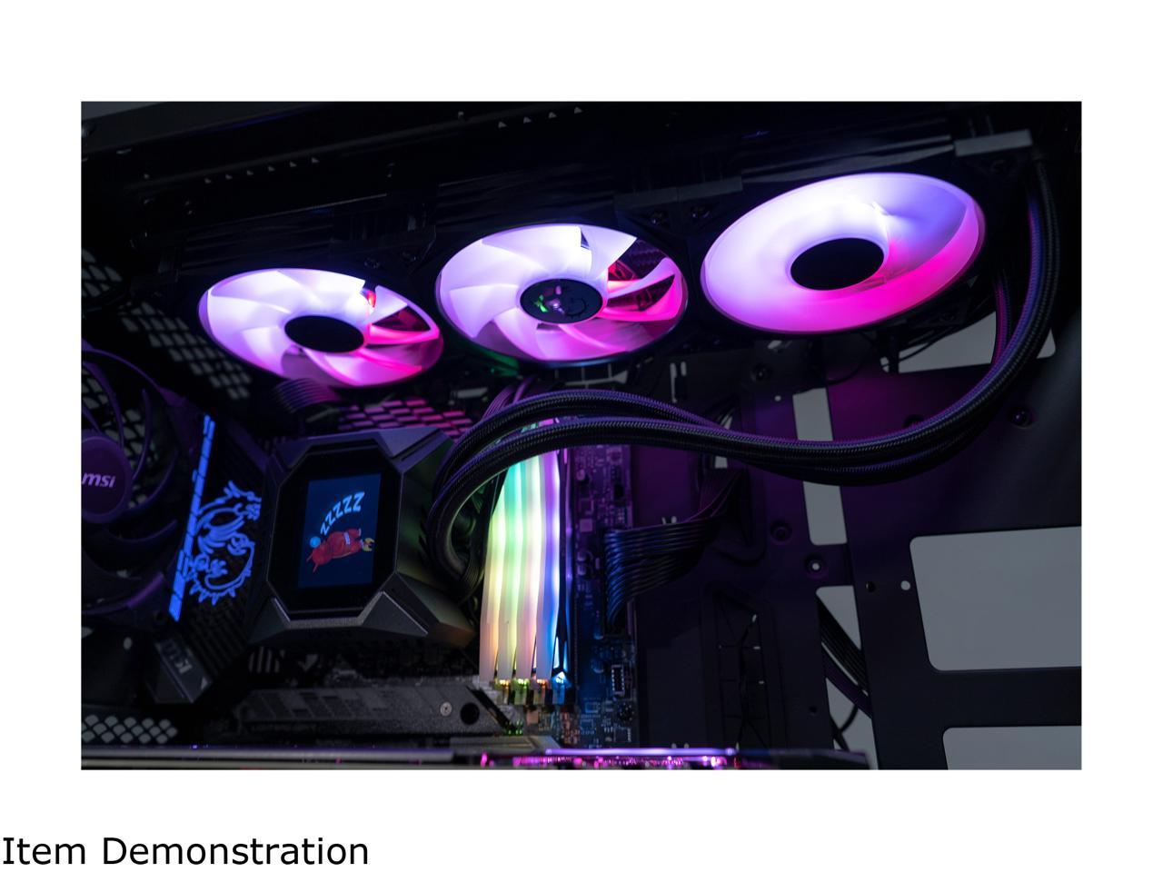 Msi Mpg Series Coreliquid K360, Rgb Cpu Liquid Cooler (Aio): Customizable Lcd Screen Design, 360Mm Radiator, Triple 120Mm Rgb Pwm Fans