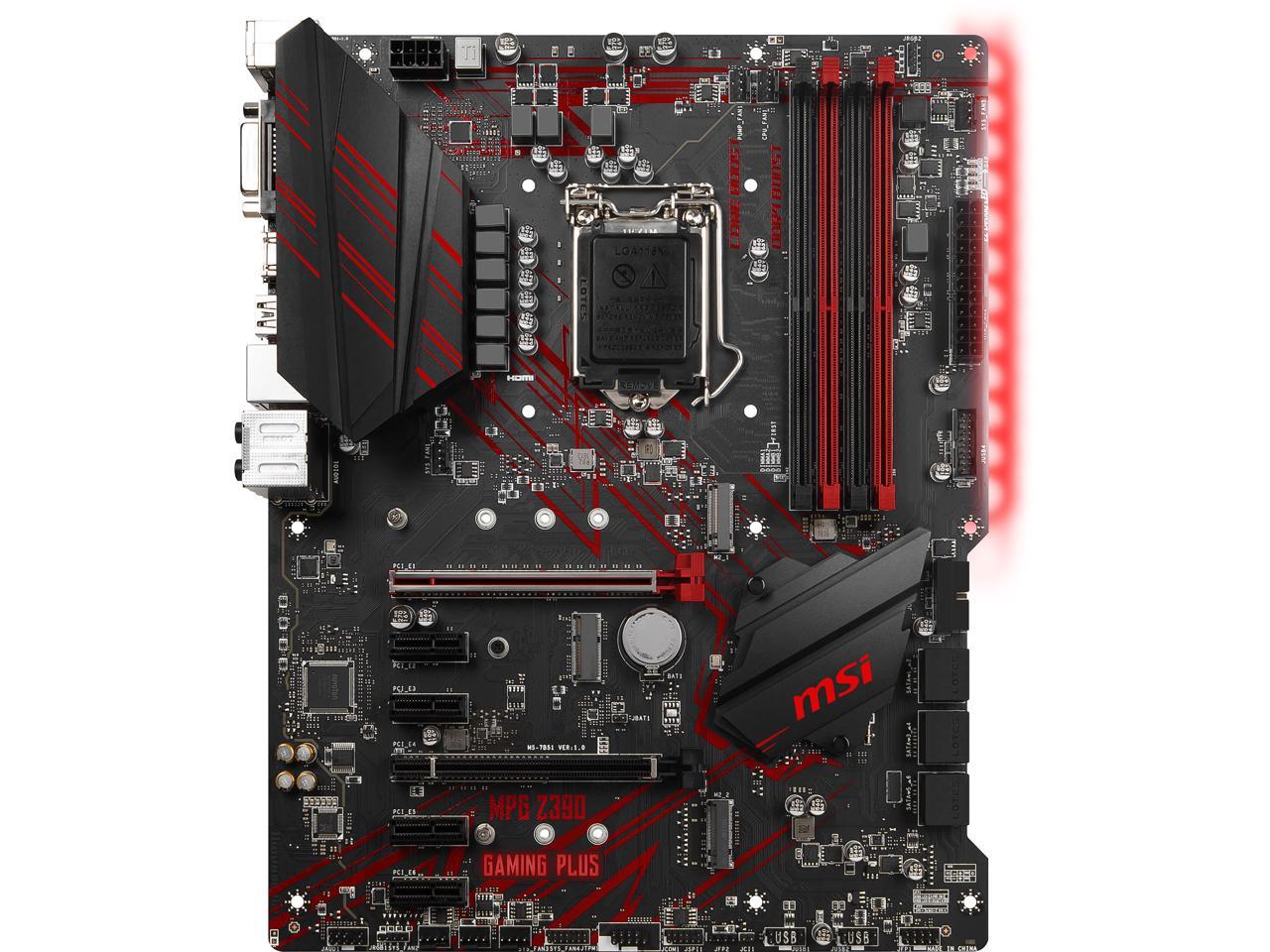 Msi Mpg Z390 Gaming Plus Lga 1151 (300 Series) Intel Z390 Sata 6Gb/S Atx Intel Motherboard