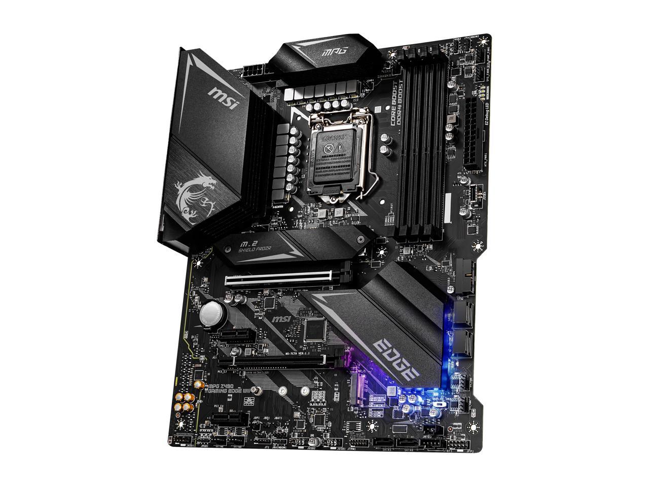 Msi Mpg Z490 Gaming Edge Wifi Lga 1200 Intel Z490 Sata 6Gb/S Atx Intel Motherboard