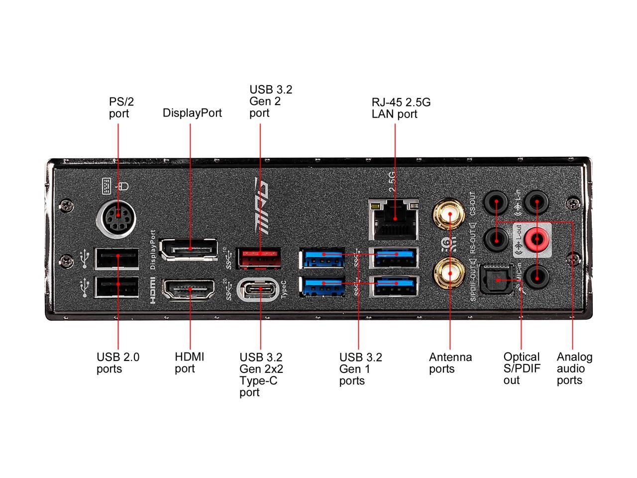 Msi Mpg Z490 Gaming Edge Wifi Lga 1200 Intel Z490 Sata 6Gb/S Atx Intel Motherboard