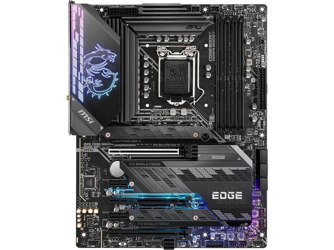 Msi Mpg Z590 Gaming Edge Wifi Lga 1200 Intel Z590 Sata 6Gb/S Atx Intel Motherboard