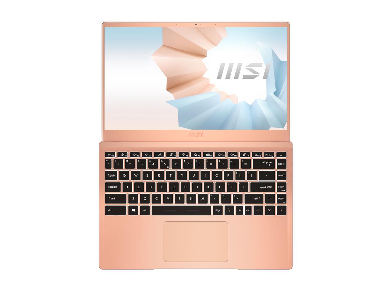 Msi Modern 14 B11Mo-242 14 Inch Intel Core I7-1165G7 0.9 - 4.2Ghz/ 8Gb Ddr4/ 512Gb Nvme Ssd/ Intel Iris Xe/ Usb3.2/ Windows 10 Laptop (Beige Mousse)