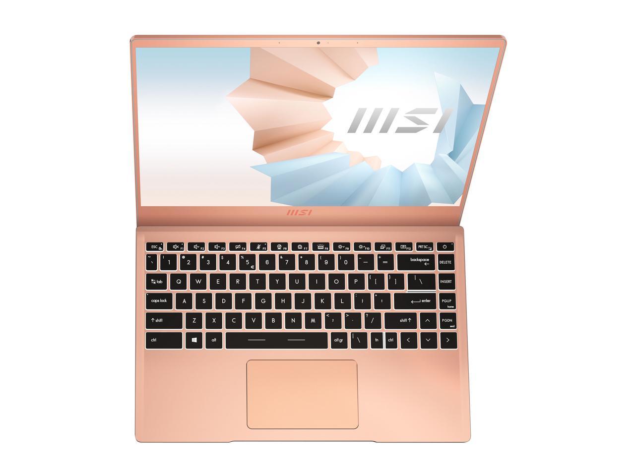 Msi Modern 14 B11Mo-609 14 Inch Intel Core I3-1115G4 1.3-4.1Ghz/ 8Gb Ddr4/ 512Gb Nvme Ssd/ Intel Iris Xe/ Usb3.2/ Windows 10 Laptop (Beige Mousse)