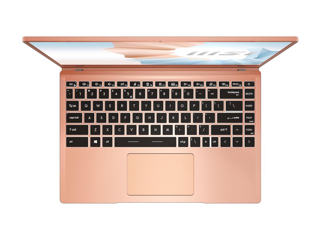 Msi Modern 14 B11Mo-609 14 Inch Intel Core I3-1115G4 1.3-4.1Ghz/ 8Gb Ddr4/ 512Gb Nvme Ssd/ Intel Iris Xe/ Usb3.2/ Windows 10 Laptop (Beige Mousse)