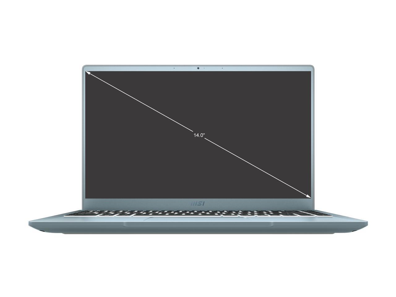 Msi Modern 14 B11Mo-612 14 Inch Intel Core I3-1115G4 1.3-4.1Ghz/ 8Gb Ddr4/ 512Gb Nvme Ssd/ Intel Iris Xe/ Usb3.2/ Windows 10 Laptop (Blue Stone)