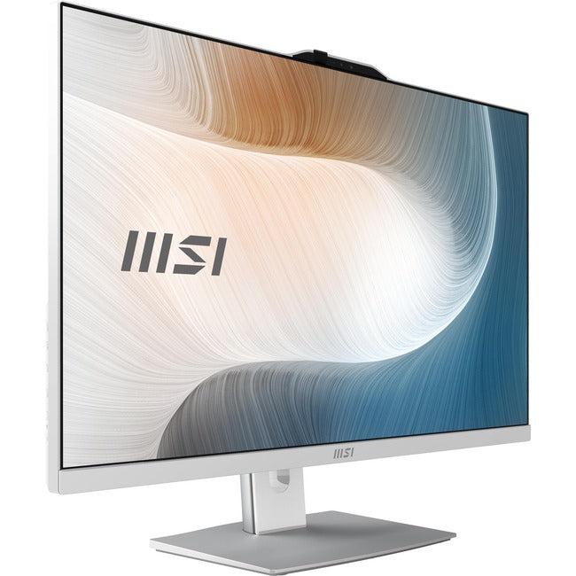 MSI Modern Modern AM272P 12M-028US All-in-One Computer - Intel Core i7 12th Gen i7-1260P - 16 GB - 512 GB SSD - 27 Full HD - Desktop - White" MOAM272P12M028