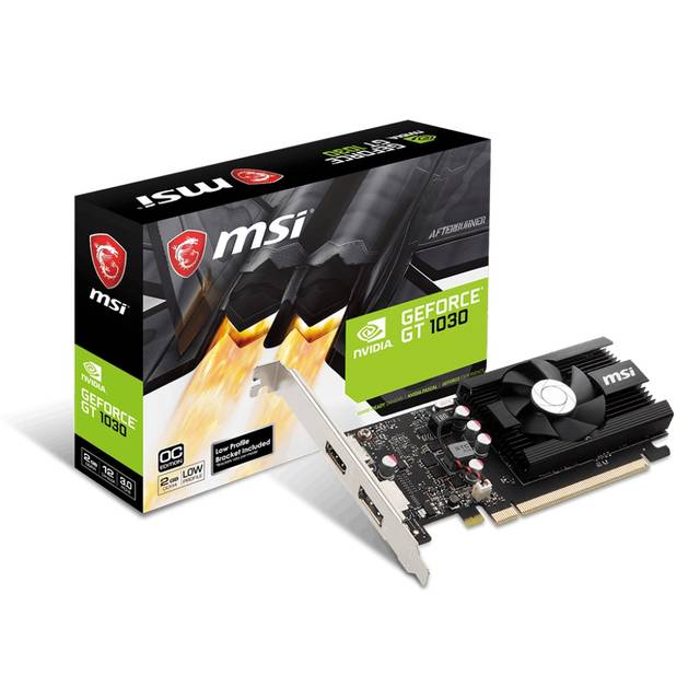Msi Nvidia Geforce Gt 1030 2Gd4 Lp Oc 2Gb Ddr4 Hdmi/Displayport Low Profile Pci-Express Video Card