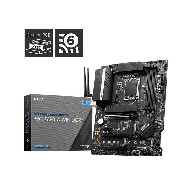 Msi Pro Z690-A Wifi Ddr4 Socket Lga1700/ Intel Z690/ Ddr4/ Sata3&Usb3.2/ M.2/ Wifi&Bluetooth/ Atx Motherboard
