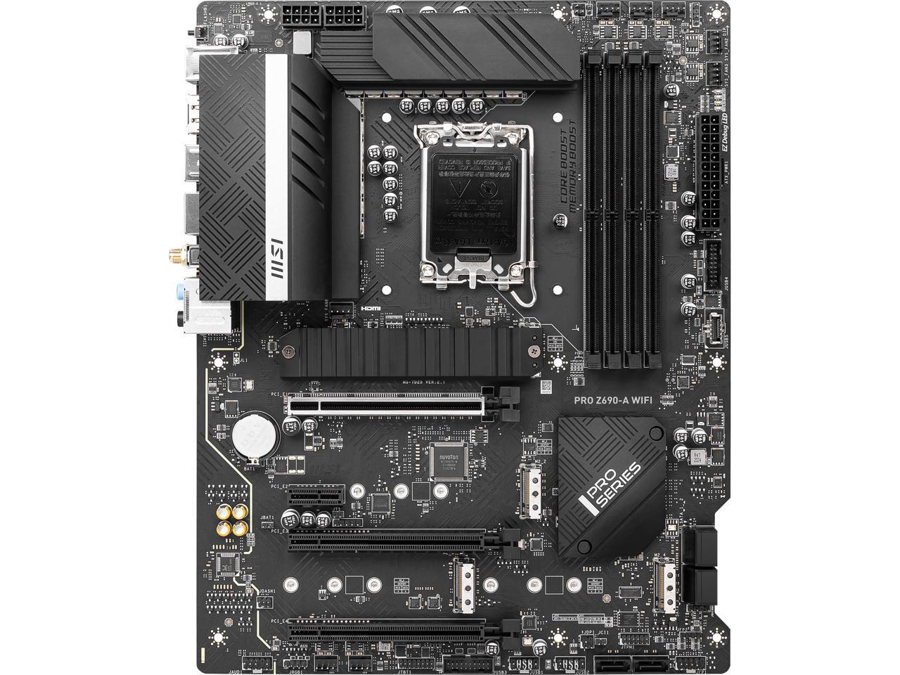 Msi Pro Z690-A Wifi Socket Lga1700/ Intel Z690/ Ddr5/ Sata3&Usb3.2/ M.2/ Wifi&Bluetooth/ Atx Motherboard