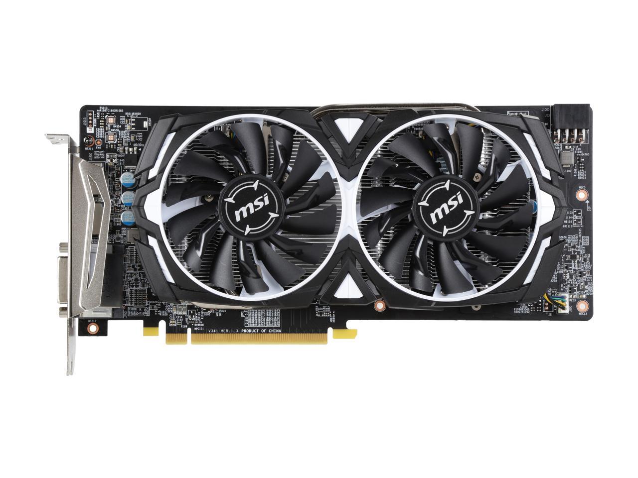 Msi Radeon Rx 580 8Gb Gddr5 Pci Express X16 Crossfirex Support Video Card Rx 580 Armor 8G Oc
