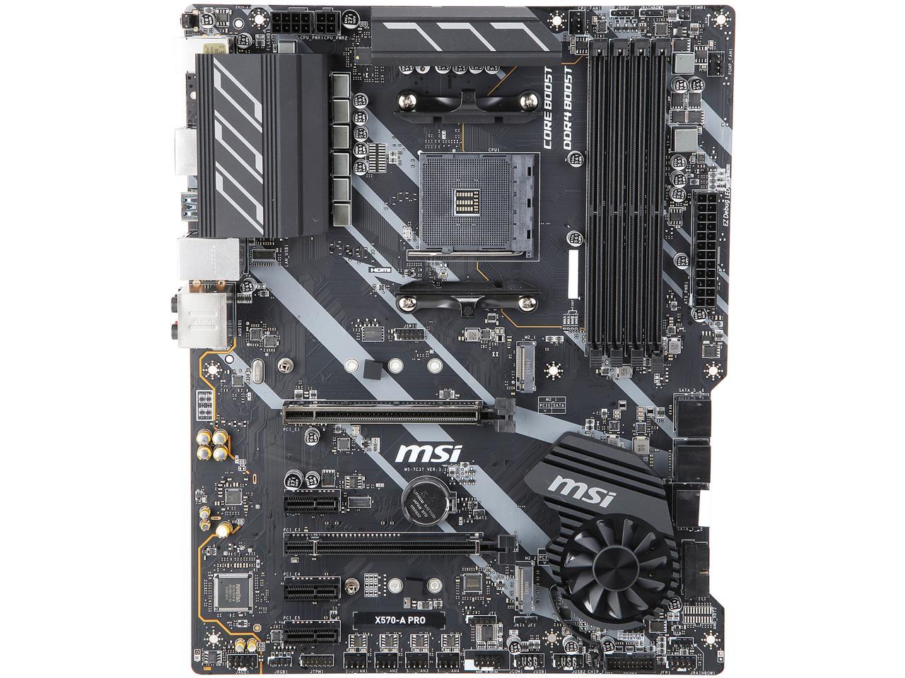 Msi X570-A Pro Socket Am4/ Amd X570/ Ddr4/ Sata3&Usb3.2/ Pcie 4.0/ M.2/ A&Gbe/ Hdmi Atx Motherboard