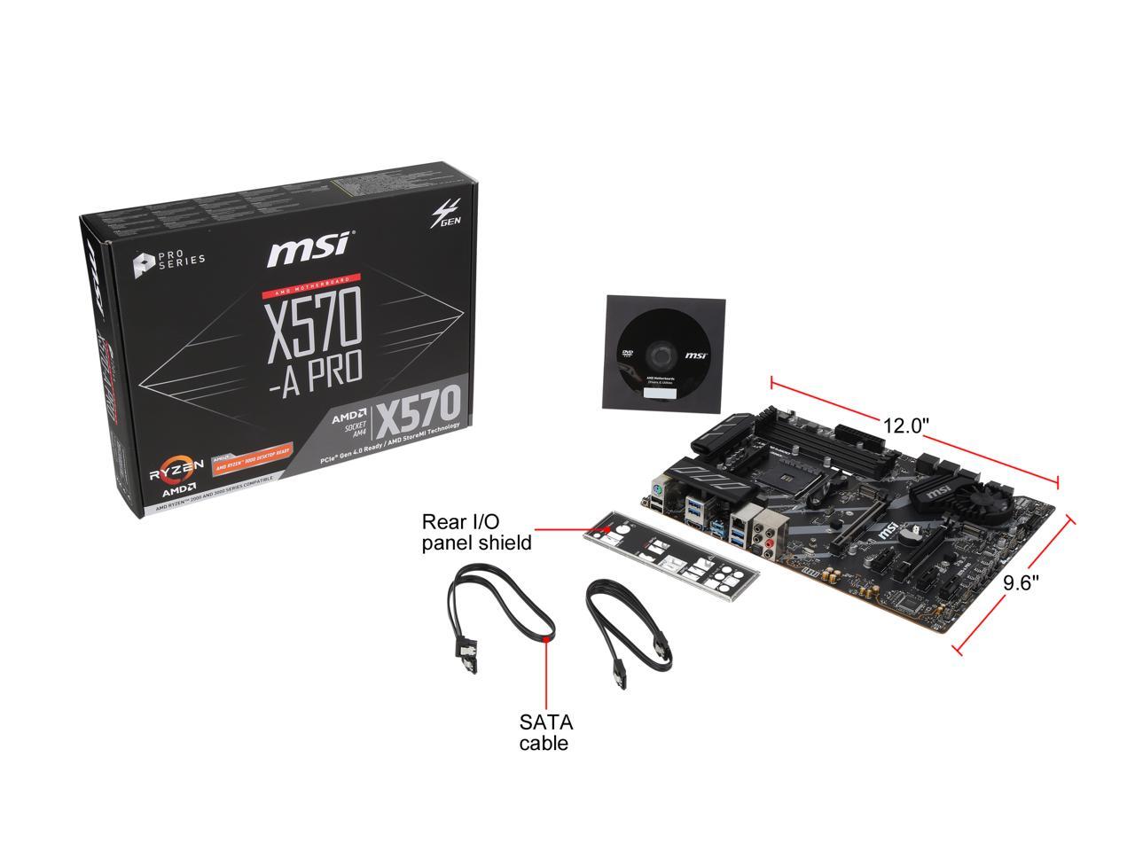 Msi X570-A Pro Socket Am4/ Amd X570/ Ddr4/ Sata3&Usb3.2/ Pcie 4.0/ M.2/ A&Gbe/ Hdmi Atx Motherboard