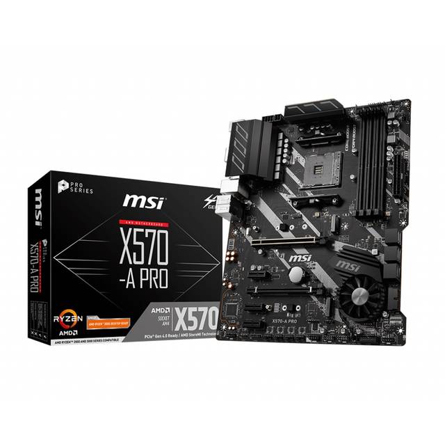 Msi X570-A Pro Socket Am4/ Amd X570/ Ddr4/ Sata3&Usb3.2/ Pcie 4.0/ M.2/ A&Gbe/ Hdmi Atx Motherboard