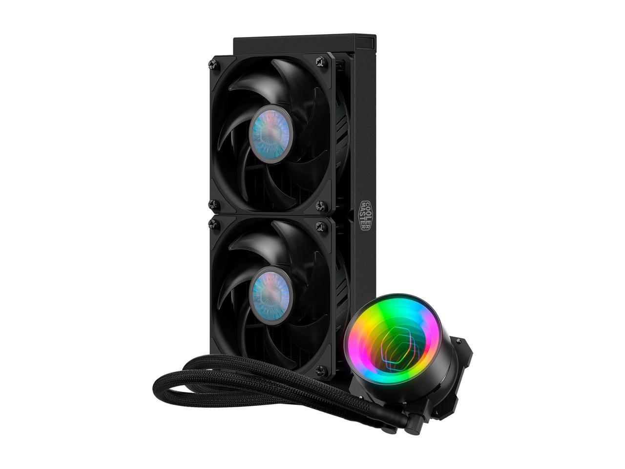 Masterliquid Ml240 Mirror Argb Close-Loop Aio Cpu Liquid Cooler, Mirror Argb Pump, 240 Radiator,