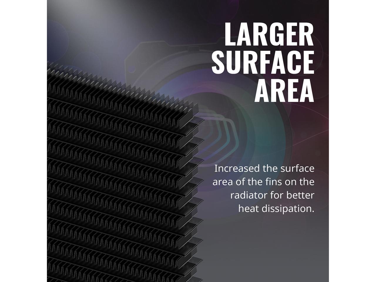 Masterliquid Ml280 Mirror Argb Close-Loop Aio Cpu Liquid Cooler, Mirror Argb Pump, 280 Radiator,