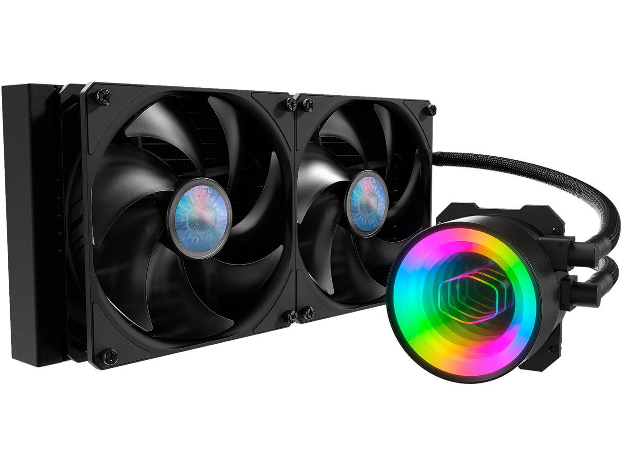 Masterliquid Ml280 Mirror Argb Close-Loop Aio Cpu Liquid Cooler, Mirror Argb Pump, 280 Radiator,