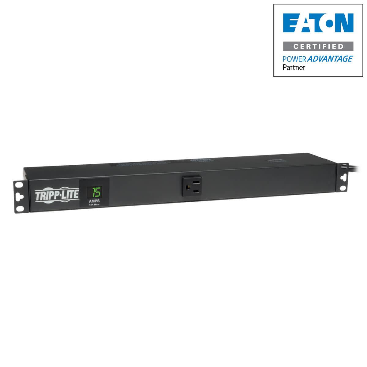 Metered Power Distribution Unit - 1U Rack Mount PDU with Current Monitor | Tripp Lite PDUMH15-6