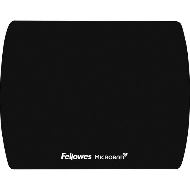 Microban® Ultra Thin Mouse Pad - Black - Fellowes® 5908101