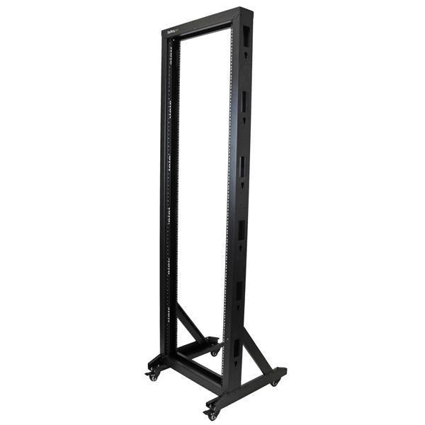 Mobile Open Frame Server Rack 42U Two Post - StarTech Network Rack | TecISoft 2POSTRACK42