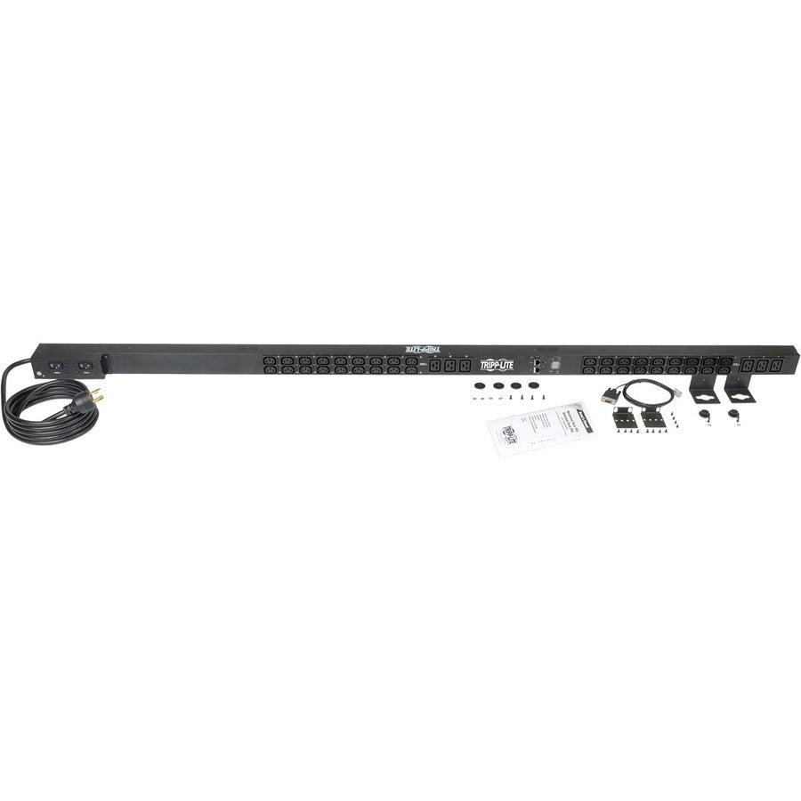 Monitored Power Distribution Unit - 7.7kW Single-Phase PDU LX Interface | Tripp Lite Eaton PDUMNV32HV2LX