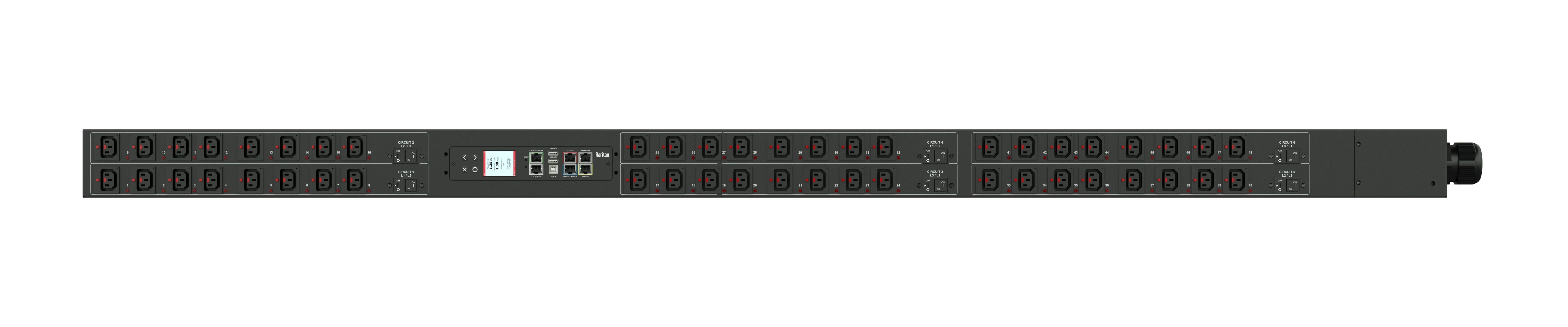 Monitored Rack PDU - Raritan PX3-4765V-E2V2 3-Phase 17.3kVA 48-Outlet | Tecisoft