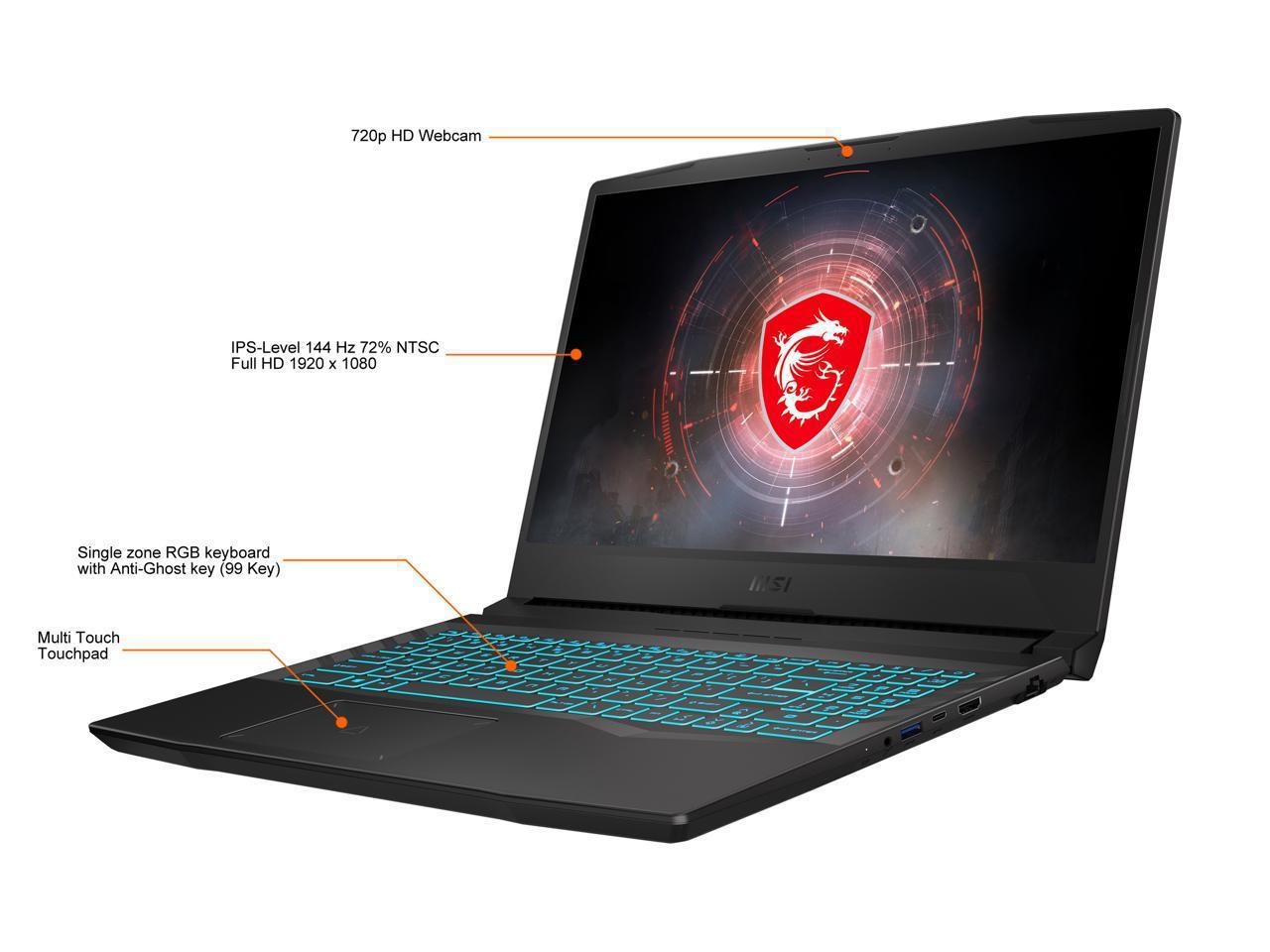 Msi - 15.6" 144 Hz Ips - Intel Core I7 11Th Gen 11800H (2.30Ghz) - Nvidia Geforce Rtx 3050 Ti Laptop Crosshair15A11Udk412