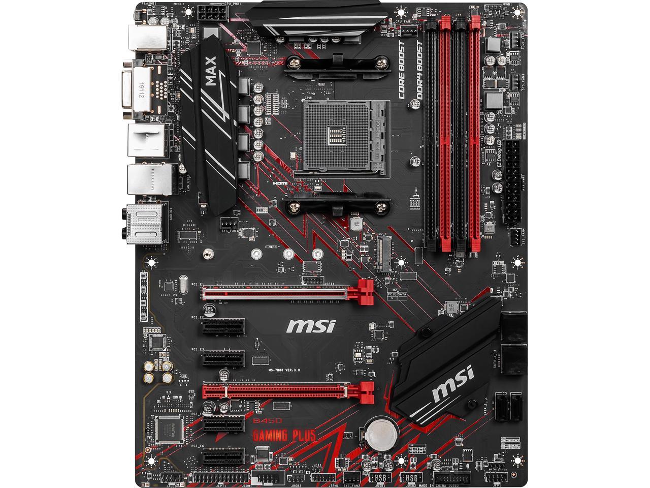 Msi B450 Gaming Plus Max Am4 Amd B450 Sata 6Gb/S Atx Amd