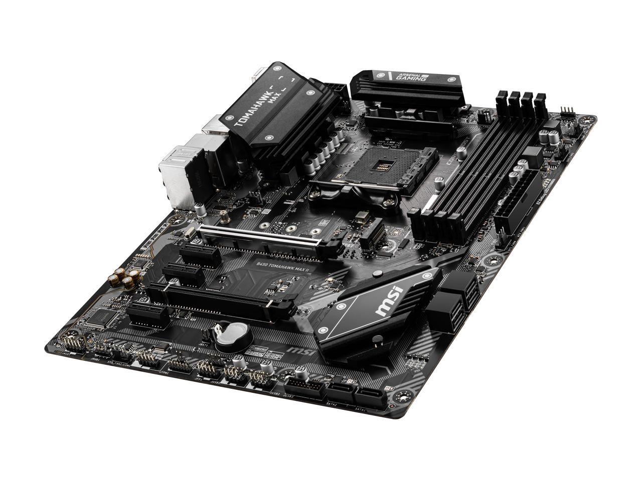 Msi B450 Tomahawk Max Ii Am4 Amd B450 Sata 6Gb/S Atx Amd Motherboard