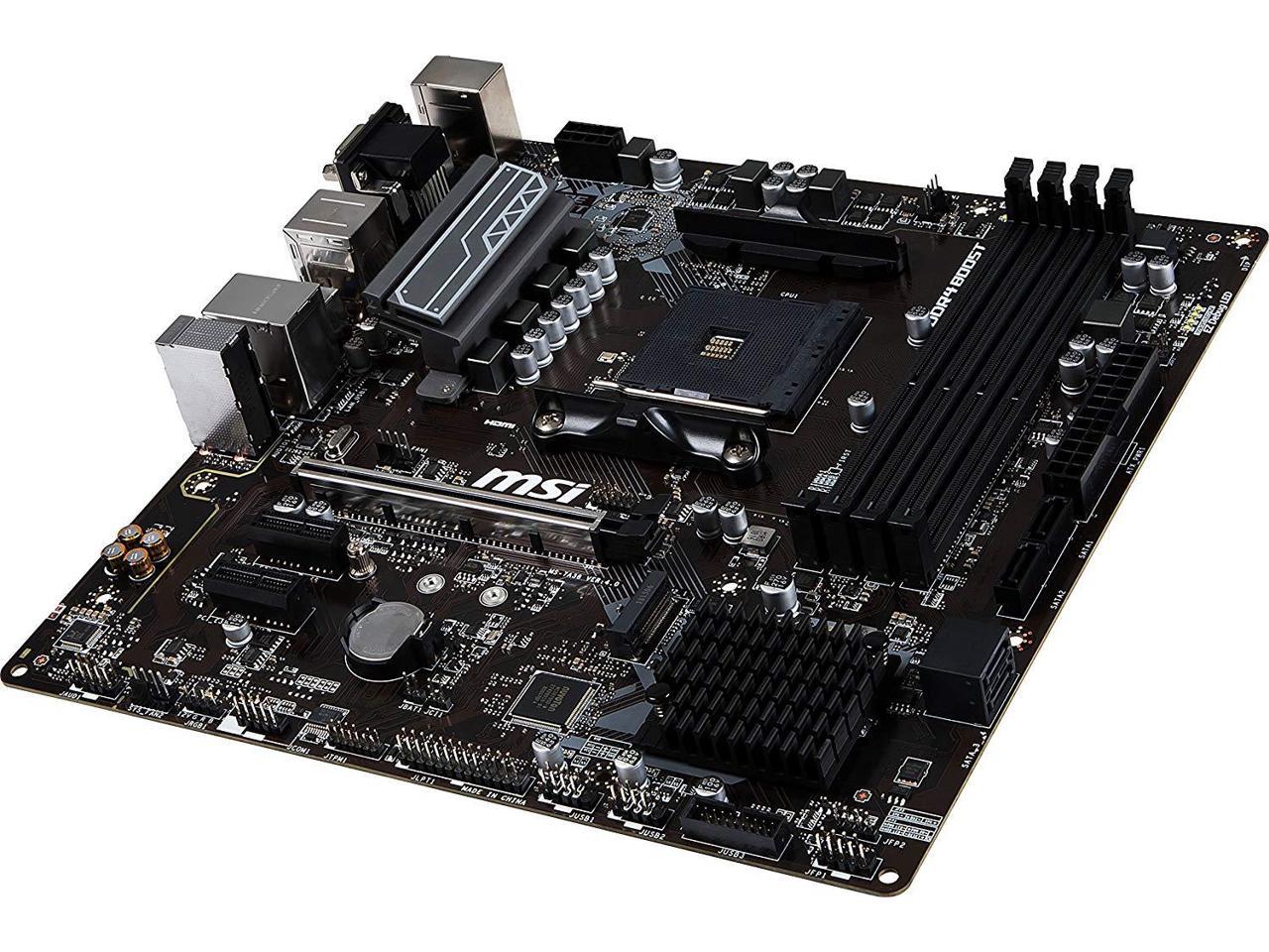 Msi B450M Pro-Vdh Am4 Amd B450 Sata 6Gb/S Usb 3.1 Hdmi Amd Motherboard